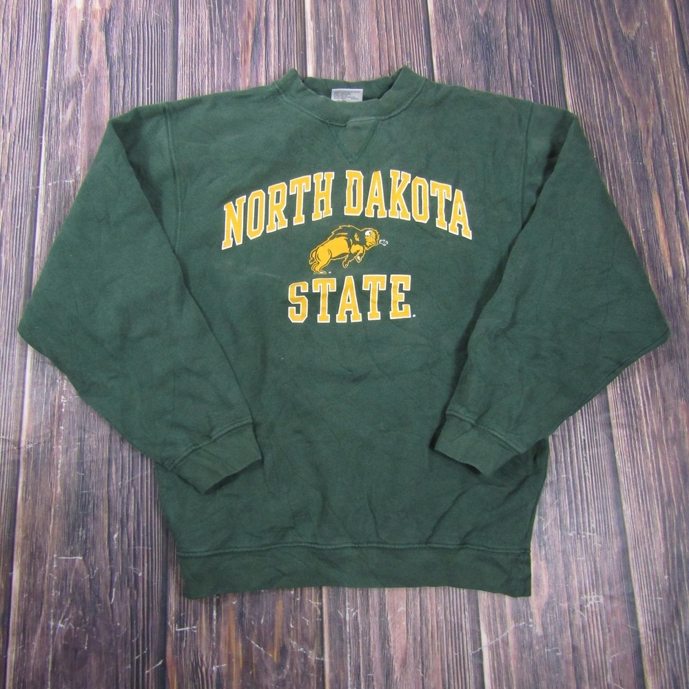 TCX Apparel Sweatshirt Mens S Green Pullover Fleece North Dakota State Graphic